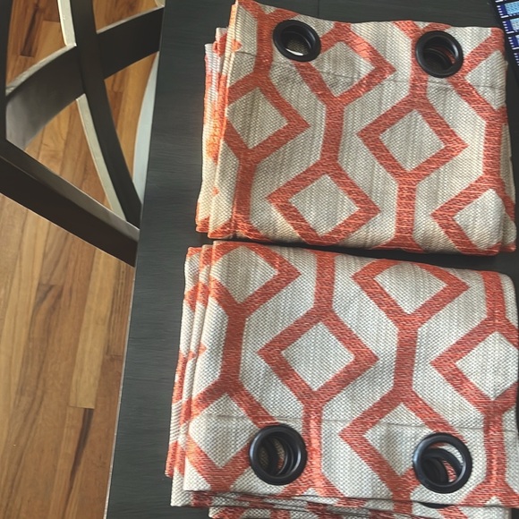 38 x 84 Stylish and Functional: Geometric Print Room Darkening Curtains 2 Panels - Picture 3 of 4